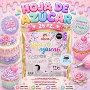 HOJA DE AZUCÁR "25PIEZAS"