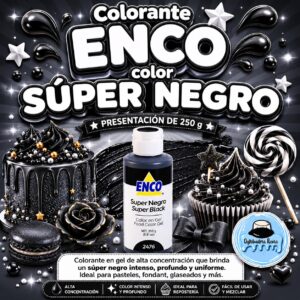 COLORANTE ENCO "SUPER NEGRO" 250G