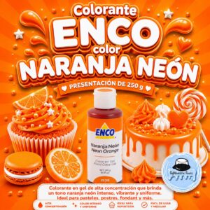 COLORANTE ENCO "COLOR NARANJA NEÓN" 250G