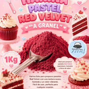 HARINA PARA PASTEL CREMOSO RED VELVET «DOWN» A GRANEL