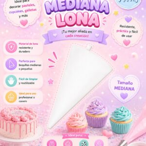 MANGA MEDIANA DE LONA PARA REPOSTERÍA