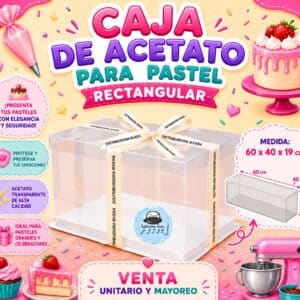 CAJA DE ACETATO PARA PASTEL «RECTANGULARES»